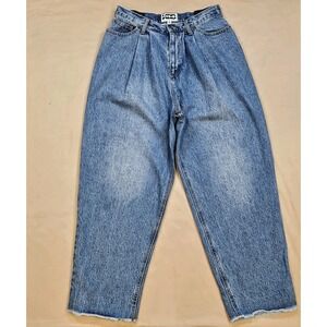 KBB by KAHLANA Women's High-Rise Barrel Leg Jeans Medium Wash‎ Sz 10